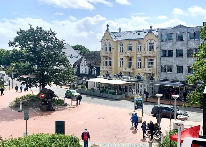 Duhnerherz Bestlage im Zentrum,am Strand Duhnen, Balkon mit Meerblick,Wlan Parkplatz und Fahrradabstellraum Bettwäsche und Handtücher inkl Cuxhaven